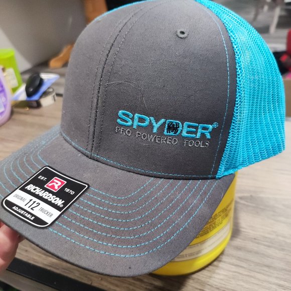 Spider grey / light blue snapback hat /cap - Picture 2 of 7